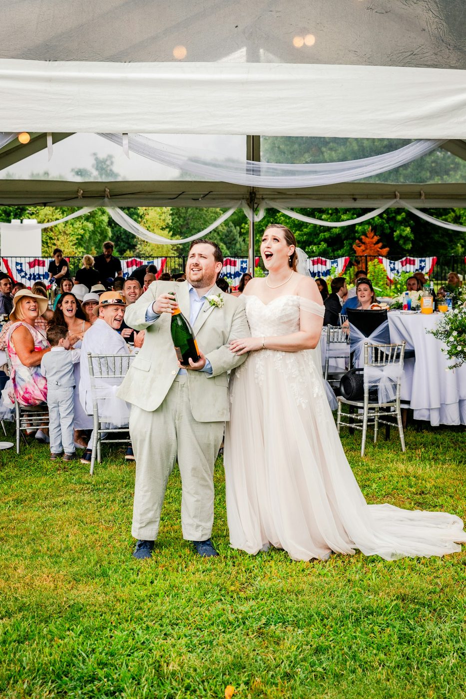 Wedding guest photo — The toast